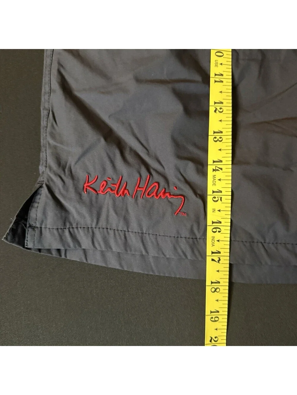 Keith Haring x Shoe Palace Men’s Swim Trunks XL Black Heart Logo Board Shorts